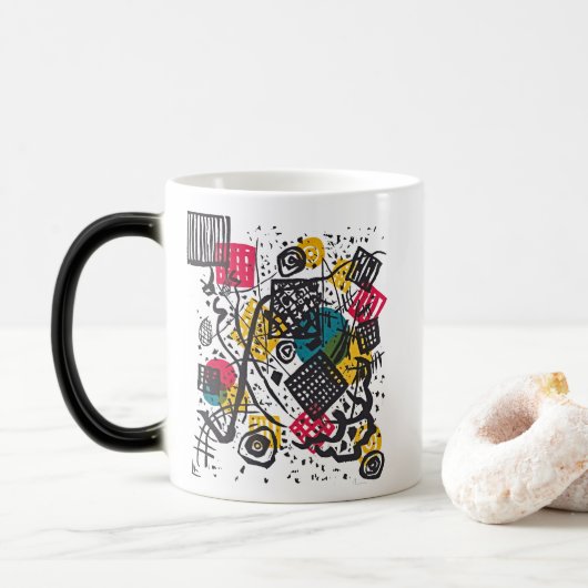 Kandinsky Small Worlds V Bauhaus Art Mug Verwandlungstasse (Mit Donut)