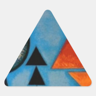 Kandinsky Soft Hard Abstract Dreieckiger Aufkleber