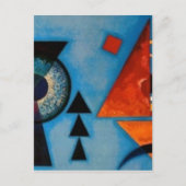 Kandinsky Soft Hard Abstract Postkarte (Vorderseite)