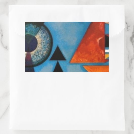 Kandinsky Soft Hard Abstract Rechteckiger Aufkleber (Tasche)