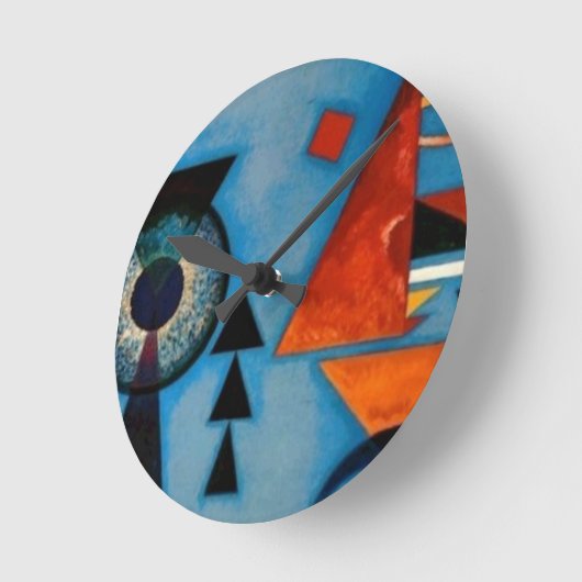 Kandinsky Soft Hard Abstract Runde Wanduhr (Winkel)