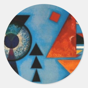 Kandinsky Soft Hard Abstract Runder Aufkleber