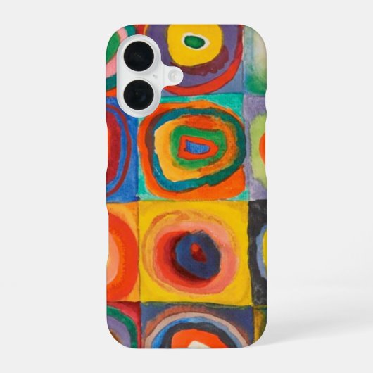 Kandinsky Squares Circles iPhone 16 Hülle (Rückseite)
