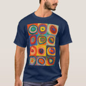 Kandinsky Squares Concentric Circles Blue T-Shirt (Vorderseite)