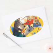 Kandinsky Stille Harmonie Abstrakte Kunst Ovaler Aufkleber (Umschlag)
