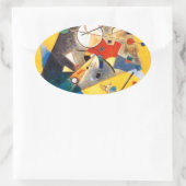 Kandinsky Stille Harmonie Abstrakte Kunst Ovaler Aufkleber (Tasche)
