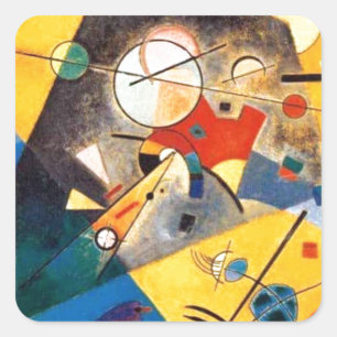 Kandinsky Stille Harmonie Abstrakte Kunst Quadratischer Aufkleber