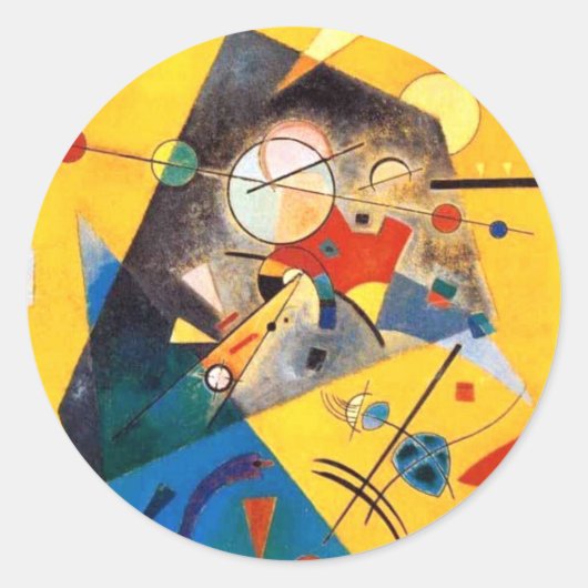 Kandinsky Stille Harmonie Abstrakte Kunst Runder Aufkleber (Vorderseite)