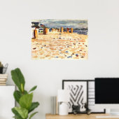 Kandinsky - Strandkörbe in Holland Poster (Heimbüro)