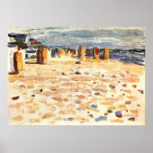 Kandinsky - Strandkörbe in Holland Poster (Vorne)