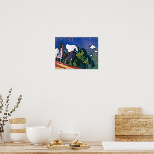 Kandinsky - Studie für Landschaft mit Tower Poster (Küche)