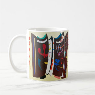 Kandinsky Supplemented Brown Abstract Painting Kaffeetasse
