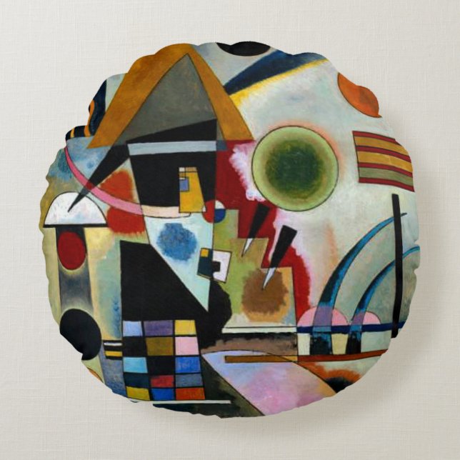 Kandinsky - Swinging Rundes Kissen (Vorderseite)