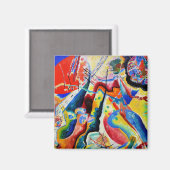 Kandinsky - Tableau a la Tache Rouge Magnet (Vorderseite/Rückseite)