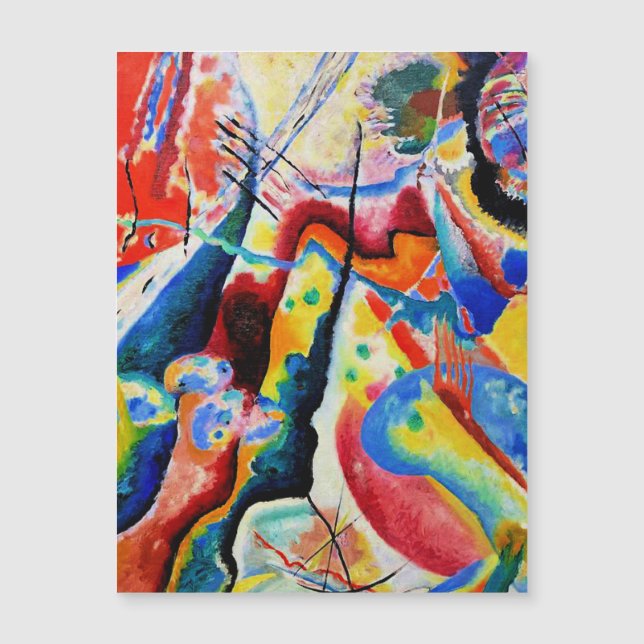 Kandinsky - Tableau a la Tache Rouge Magnetkarte (Vorderseite)