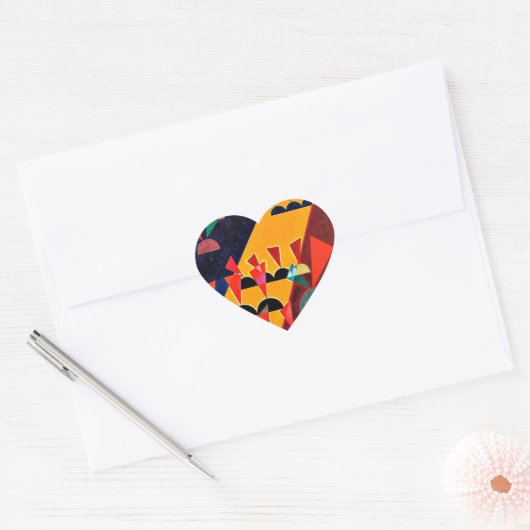 Kandinsky - Thema Top Herz-Aufkleber (Umschlag)