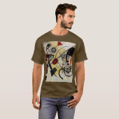Kandinsky Transverse ungebrochene Linie Brown T-Shirt (Vorne ganz)