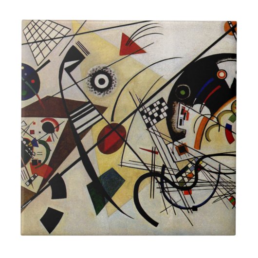 Kandinsky Transverse ungebrochene Linie Fliese (Vorderseite)