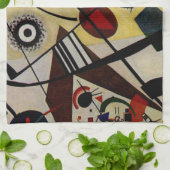 Kandinsky Transverse ungebrochene Linie Geschirrtuch (Gefaltet)