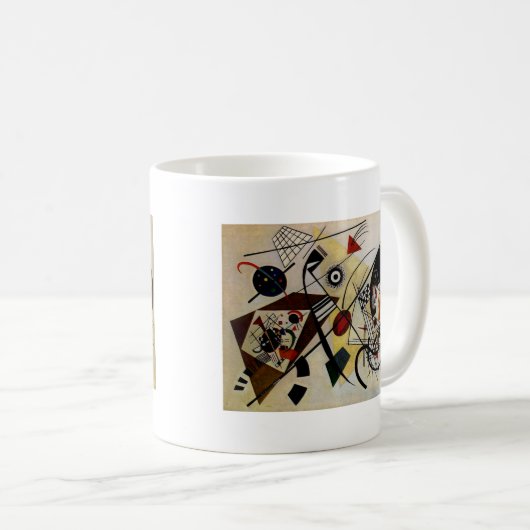 Kandinsky Transverse ungebrochene Linie Kaffeetasse (VorderseiteRechts)