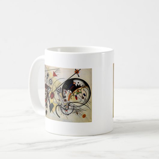 Kandinsky Transverse ungebrochene Linie Kaffeetasse (Vorderseite Links)