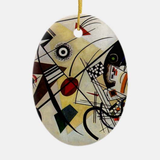 Kandinsky Transverse ungebrochene Linie Keramik Ornament (Vorne)