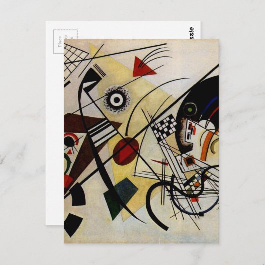Kandinsky Transverse ungebrochene Linie Postkarte (Vorne/Hinten)