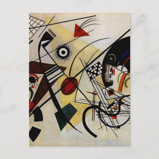 Kandinsky Transverse ungebrochene Linie Postkarte (Vorderseite)