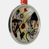 Kandinsky Transverse ungebrochene Linie Silbernes Ornament (Rechts)