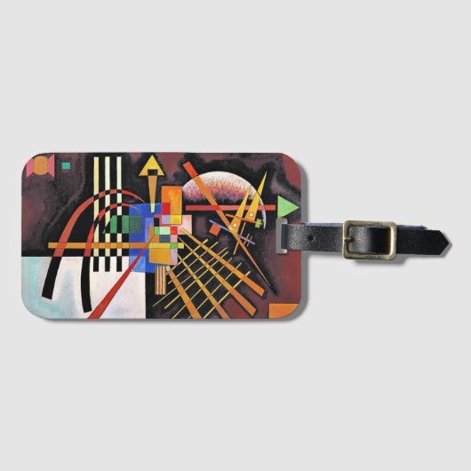 Kandinsky - Über und Links, berühmte Kunst Gepäckanhänger (Vorderseite (Horizontal))
