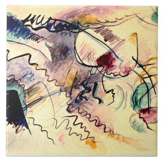 Kandinsky - Unbetitelte, 1913 Kunstwerke Fliese (Vorderseite)