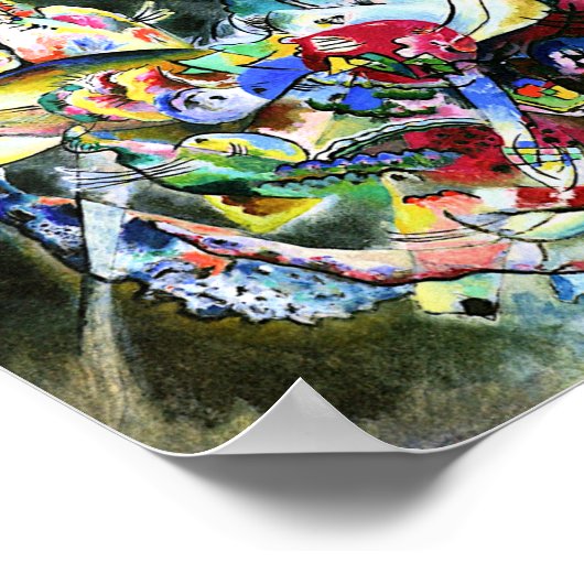 Kandinsky - unruhig, bunt abstrakt poster (Ecke)