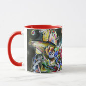 Kandinsky - unruhige, abstrakte Kunst Tasse (Links)