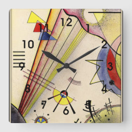 Kandinsky - Verbindung löschen, abstrakte Kunst Quadratische Wanduhr