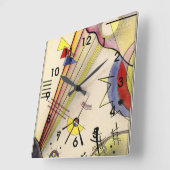 Kandinsky - Verbindung löschen, abstrakte Kunst Quadratische Wanduhr (Winkel)