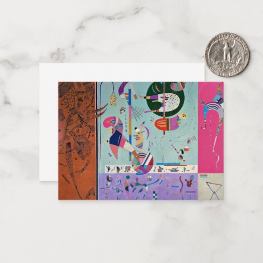 Kandinsky - Verschiedene Teile Mitteilungskarte (Vorderseite/Rückseite Beispiel)