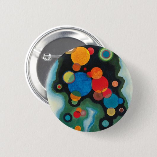 Kandinsky vertieft Impulse Abstraktes Öl auf Leinw Button (Vorne & Hinten)