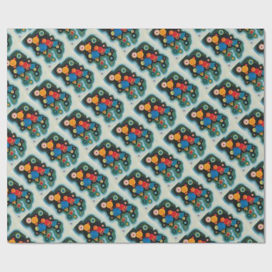 Kandinsky vertieft Impulse Abstraktes Öl auf Leinw Geschenkpapier (Flach)