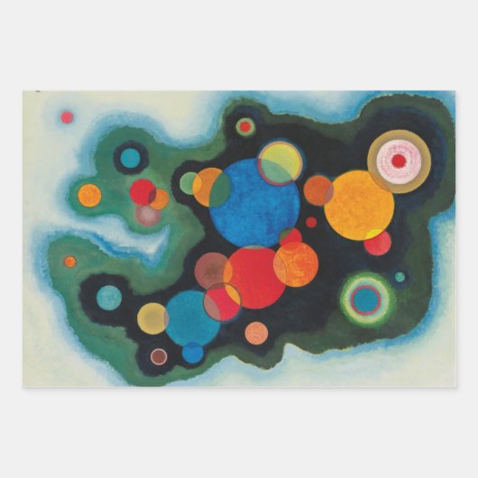 Kandinsky vertieft Impulse Abstraktes Öl auf Leinw Geschenkpapier Set (Vorderseite)