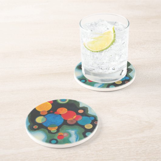 Kandinsky vertieft Impulse Abstraktes Öl auf Leinw Getränkeuntersetzer (Seite)