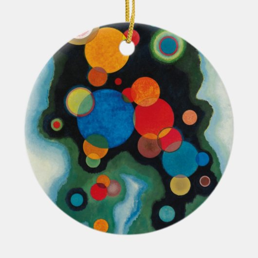 Kandinsky vertieft Impulse Abstraktes Öl auf Leinw Keramik Ornament (Vorne)