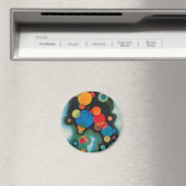 Kandinsky vertieft Impulse Abstraktes Öl auf Leinw Magnet (In Situ (Geschirrspüler))