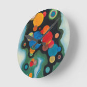 Kandinsky vertieft Impulse Abstraktes Öl auf Leinw Runde Wanduhr (Winkel)