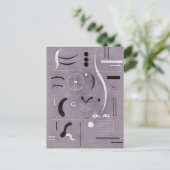 Kandinsky - Vier Teile, abstrakte Kunst, Postkarte (Stehend Vorderseite)