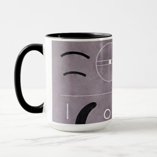 Kandinsky - Vier Teile, abstrakte Kunst, Tasse (Links)