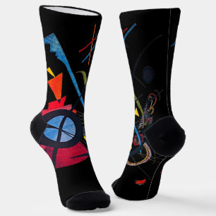 Kandinsky Violett Abstract - Fine Art Schwarze Soc Socken