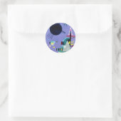 Kandinsky - Violett Grün Runder Aufkleber (Tasche)