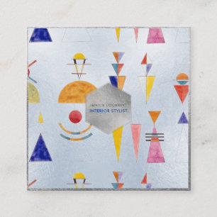 Kandinsky, Wasserfarbe, Sketchtor von Kiew Quadratische Visitenkarte