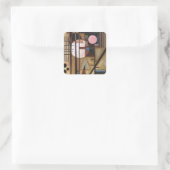 Kandinsky Weichbau Quadratischer Aufkleber (Tasche)