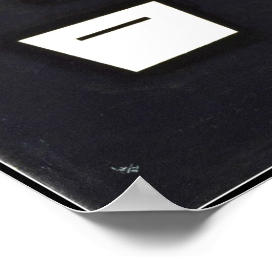 Kandinsky, Weiß und hart Poster (Ecke)